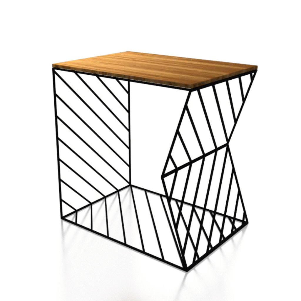 Steel side table